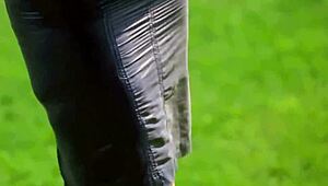 Wow! Classy babe drenched in jizz after wild session!