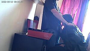 Office blowjob turns into outdoor creampie with boss