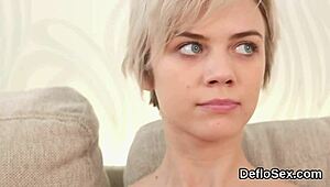 Seductive Teen Explores Tight Narrow Slit Until She Reaches Intense Peak