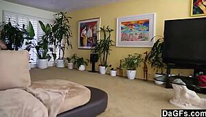 This latina babe sucks cock well