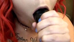 lexi red deepthroat queen gagging