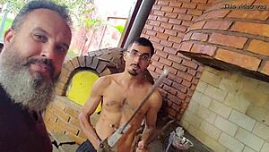 Weekend gathering with attractive individuals in public outdoor setting