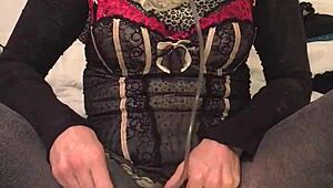 Golden piss flows from dirty old drunk