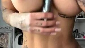 Horny joi solo with dildo and titjob instructions