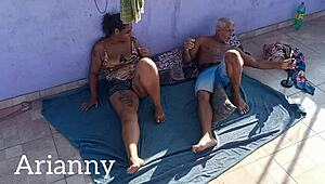 leo ogro and arianny koda fuck on terrace