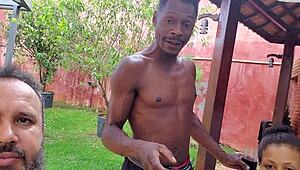 Weekend gathering with attractive individuals in public outdoor setting