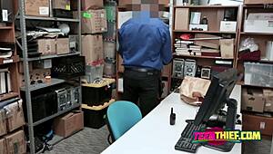 dude, i’m watchin this hot muscled stud smash a naughty thief hardcore at work!