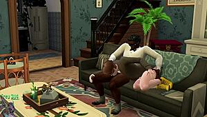 gay threesome with black monster cocks in assfucking hentai