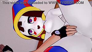 pomni takes off her towel so she can fuck better without censorship in this amazing parody