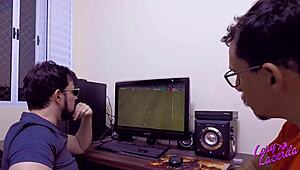 today was pure chaos when gaby and her hubby came over to screw during the game
