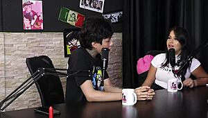 She offers her pussy first, hating casual sex, never tried virtual - DJ Rafa Loira and Mateus Hwang in sheer red.