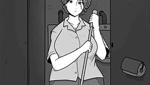 Hot Cheating Milf Janitor Teaches Shy Boy Sex In Public Washroom