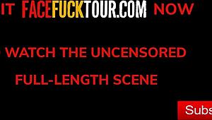 Face Fuck Tour Curvy Latina Slut Salivates For Big Gringo Cock