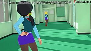 3D animated porn with horny Android 18 and 21