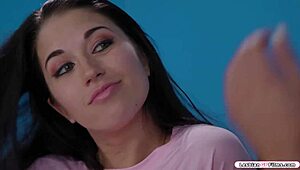 Specific Quarantined Roommates Lick Ass and Pussy in Dorm with Petite Brunette Small Tits