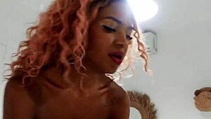 bigboobs ebony babe rides hung short guy hard