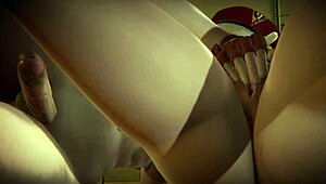Futanari fighters get creampied in this fetish game porn