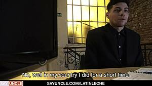 Engaging strong boy Danny for construction turns into a hot blowjob - Latin Leche