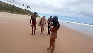 Hey, I went with my friend to flash at a nudist beach for studs