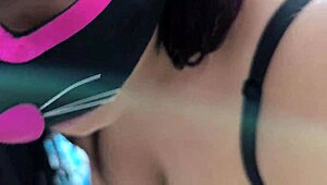 my stepmother moans so excitingly during her new year's threesome with husband and stepson