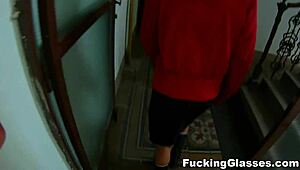 Fucking Glasses - Bored Cutie Amala Nailed for Cash Teen Action