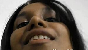 Indian milf opens her hairy slit and bangs her thick butt. It's wild!