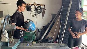 Латинска стъпис сестра Емили в табу междурасово чукане