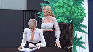 perverted futanari secretary seduces strict boss