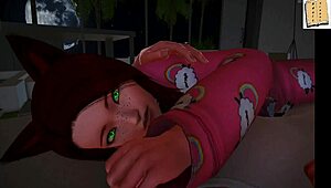 Small-boobed girl gets it hard in anime-style porn video