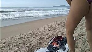 Naked and Shameless Brazilian Amateurs Exposed on Florianopolis Beaches in Public
