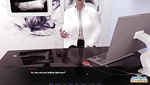 In episode 4, Ella's having a great time on the phone when she suddenly gets licked. She's seducing the devil in this wild threesome.