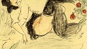 Cartoons and illustrations of a sexual nature from the past