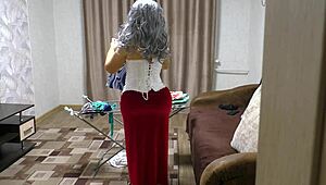 he stretched an old milf's big ass in homemade anal fucking