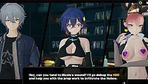 Playing sfw game with porn mods in zenless zone zero featuring gumi