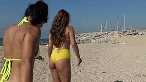 Ever tried a quick trio on the beach with a Spanish pornstar?