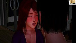 In my new family, emotions run high with small tits and intense hentai scenes