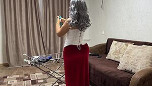 he stretched an old milf's big ass in homemade anal fucking