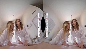 first massage with hot blondes