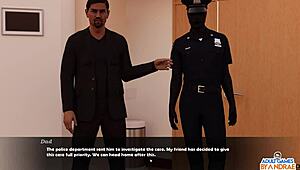 In episode 4, Ella's having a great time on the phone when she suddenly gets licked. She's seducing the devil in this wild threesome.