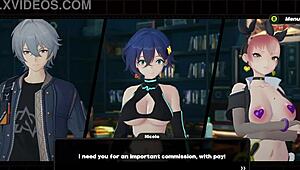 Playing sfw game with porn mods in zenless zone zero featuring gumi