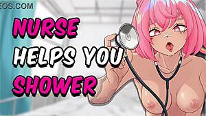 Nurse Cleans Your Cock in the Shower