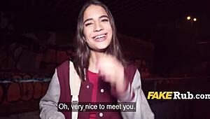 Super Freaky French Girl Goes Wild Outdoors!