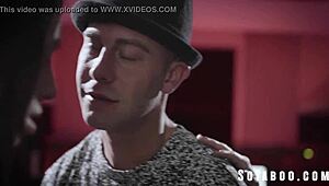 This brunette group engages in deepthroat and riding in a taboo threesome.