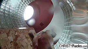 christy dahlia and ivan having lesbian sex in the shower