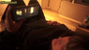 watching netflix with stepsister, couldn't resist sliding into her mouth