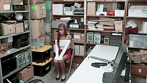 Tattooed sexy teen caught stealing and facing big trouble now