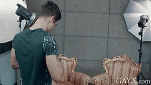 the gay photoshoot featuring deangelo jackson and lucas leon in an interracial setting