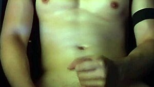 Gay Asian Muscle Twink Jerking and Cumming on Webcam