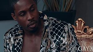 the gay photoshoot featuring deangelo jackson and lucas leon in an interracial setting