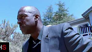 wow, tahle blondýnka bere obří černý pták hluboko